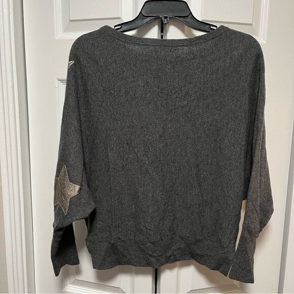 Zadig & Voltaire Women’s Grey Metallic Star Elbows Sweater - Picture 4 of 7